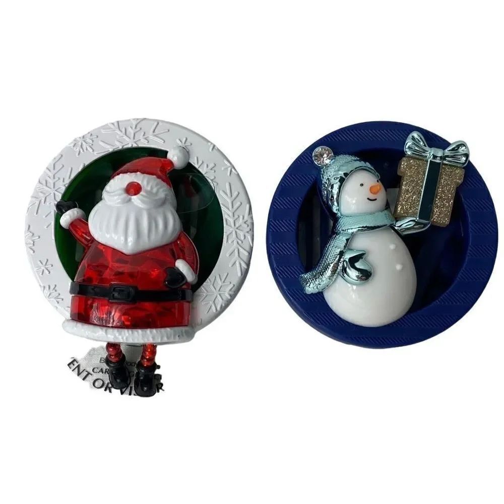 BATH AND BODY WORKS SANTA AND SNOWMAN CAR SCENTABLES